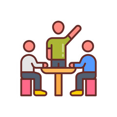 Coaching icon in vector. Illustration