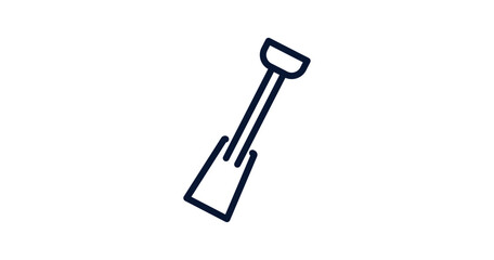 digging bar icon. Thin line digging bar icon from agriculture and farm collection. Outline vector isolated on white background. Editable digging bar symbol can be used web and mobile