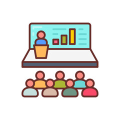 Training Seminar icon in vector. Illustration