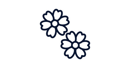 spring flower icon. Thin line spring flower icon from agriculture and farm collection. Outline vector isolated on white background. Editable spring flower symbol can be used web and mobile