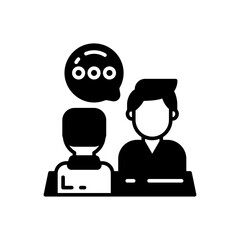 One on One Mentoring icon in vector. Illustration
