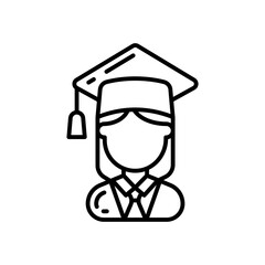 Student icon in vector. Illustration