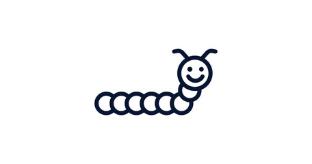 caterpillar icon. Thin line caterpillar icon from agriculture and farm collection. Outline vector isolated on white background. Editable caterpillar symbol can be used web and mobile