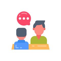 One on One Mentoring icon in vector. Illustration