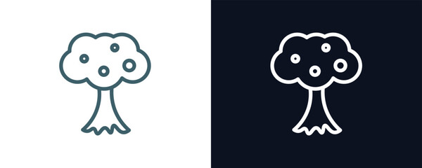 monoculture icon. Thin line monoculture icon from agriculture and farm collection. Outline vector isolated on dark blue and white background. Editable monoculture symbol can be used web and mobile