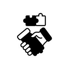 Partnership icon in vector. Illustration