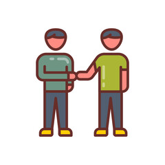 Conflict resolution icon in vector. Illustration