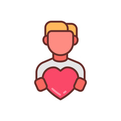 Compassion icon in vector. Illustration