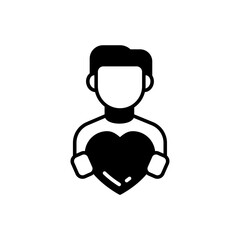 Compassion icon in vector. Illustration