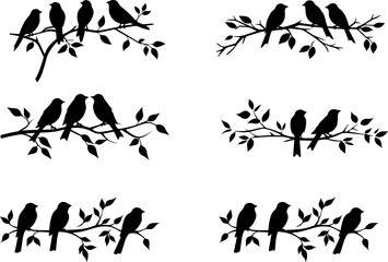 Tree branch bird vector images