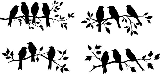 Tree branch bird vector images