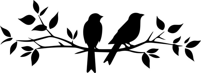 Tree branch bird vector images © Mithi Creation