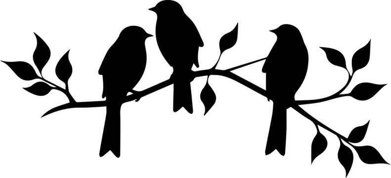 Tree branch bird vector images