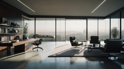 a modern office that invites you to work and creates a comfortable feeling