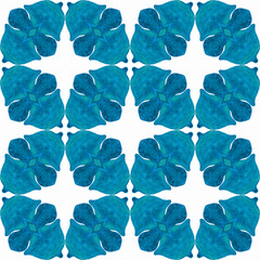 Ikat repeating swimwear design. Blue exceptional