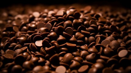 Chocolate chips background, Generative AI