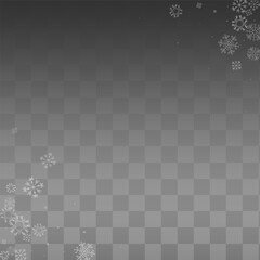 Gray Snow Vector Transparent Background. Xmas