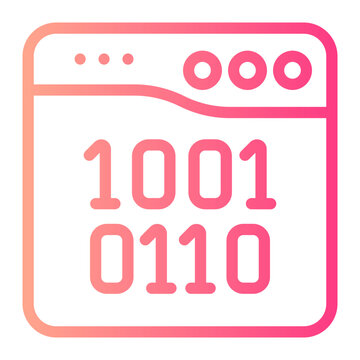 binary code gradient icon