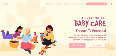 Obraz na płótnie Canvas High quality baby care through to preschool web