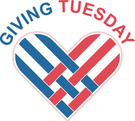 Giving Tuesday, global day of charitable giving. Charity campaign banner design, modern background vector illustration