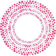 pink and white circle