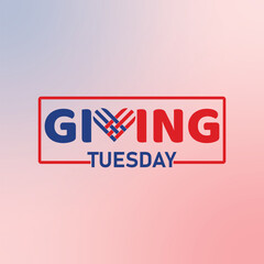 Giving Tuesday, global day of charitable giving, Charity campaign banner design, modern background vector illustration