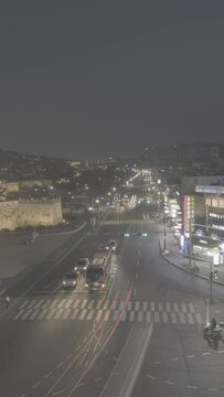 Traffic in front of Jangan Gate of South Korea (vertical, 4k, slog3)