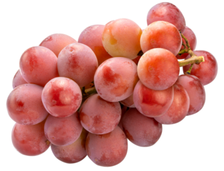 Queen Nina Grape On white background, Red grape isolate on white PNG file.