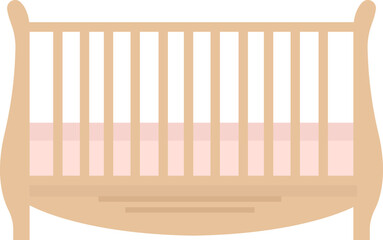 Obraz na płótnie Canvas Wooden Baby Crib