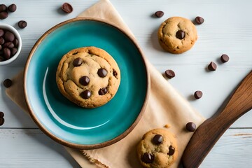 Fototapeta na wymiar chocolate chip cookies