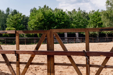 Corral for horses. Place for training and walking