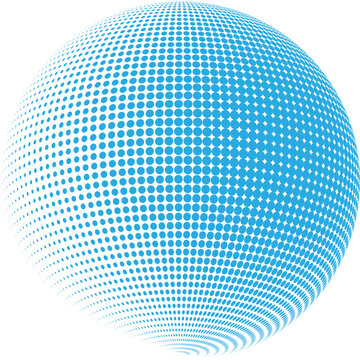 Abstract blue globe