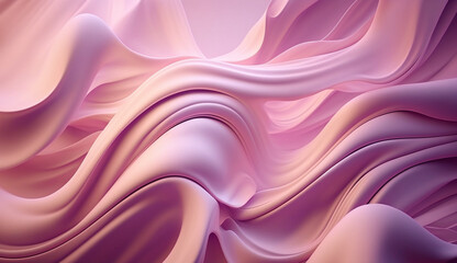 Obraz premium Pink liquid wave in motion and splash background. Abstract paint fluid backdrop for banner. Generative AI 