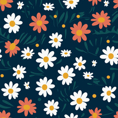 Colorful Floral Tile with Vibrant Petals. Perfect for Seamless Backgrounds and Textures.