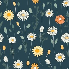 Floral Tile Featuring Delicate Petal Patterns. Add Charm to Your Backgrounds and Textures.