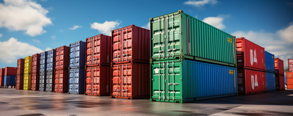 Fototapeta premium commercial shipping containers