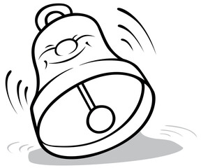 Drawing of a Ringing Smiling Bell