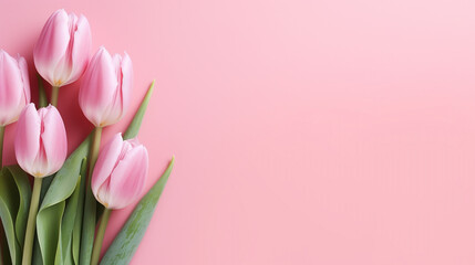 Obraz premium bouquet of tulips. Generative Ai. 