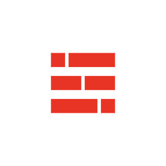simple square brick symbol logo vector