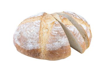 French bread isolated on white background with clipping path
