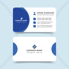 Modern business card template with double side