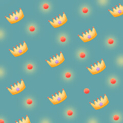 Crown background blue 
