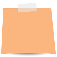 Square sticky paper note reminders. Office memo label stationery.