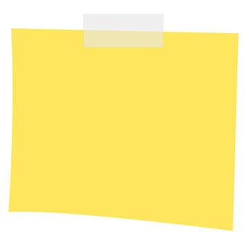 recommend clip art: Square yellow sticky paper note reminders. Office memo label stationery.