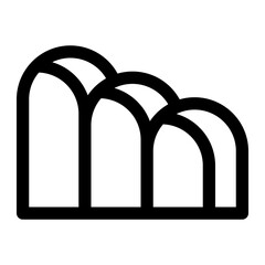 山を表すラインスタイルのアイコン