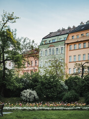 Fototapeta premium Architecture of the Old Town in Prague. Beautiful European architecture. Street in the old city 