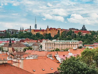 Obraz premium Prague. Panoramic view of the city. Beautiful European city