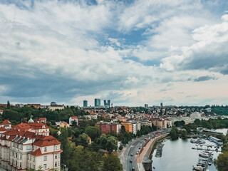 Fototapeta na wymiar Prague. Panoramic view of the city. Beautiful European city