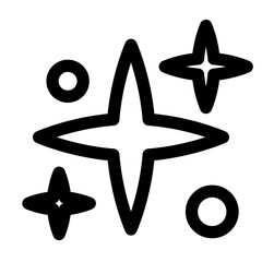 キラキラを表すラインスタイルのアイコン