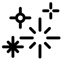 キラキラを表すラインスタイルのアイコン